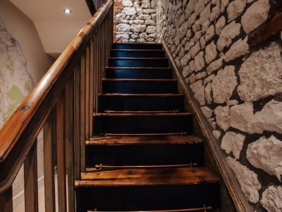 Homestead staircase & wallmap